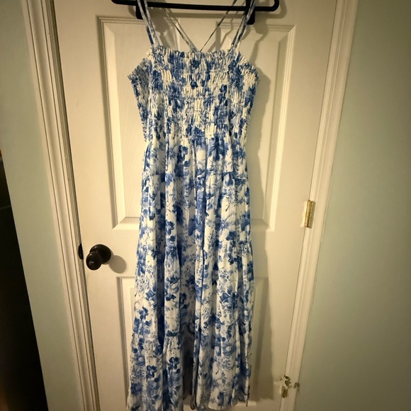 Abercrombie & Fitch Dresses & Skirts - Abercrombie & Fitch Blue and White Floral Maxi Dress